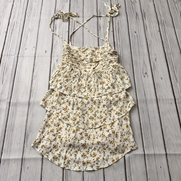 Reformation Avni Floral Tiered Mini Sundress‎ in Adagio Size Medium Women's Sexy - Picture 2 of 12